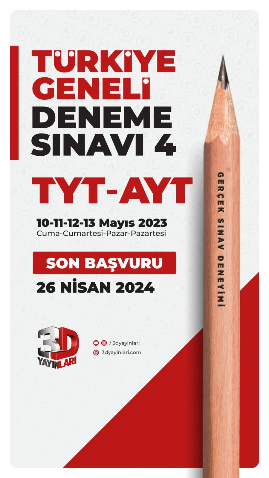 3D Türkiye Geneli 4 TYT AYT