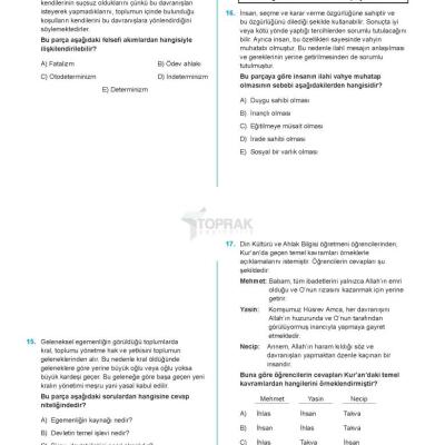 TOPRAK TYT Sosyal Bilimler Deneme Kitabı (GUNCEL)