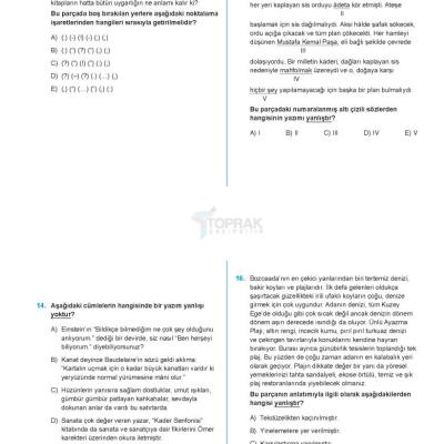 TOPRAK TYT Türkçe Deneme Kitabı (GÜNCEL)