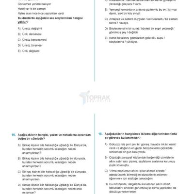 TOPRAK TYT Türkçe Deneme Kitabı (GÜNCEL)