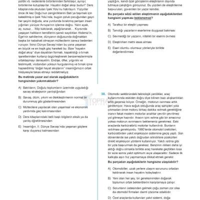 TOPRAK TYT Türkçe Deneme Kitabı (GÜNCEL)