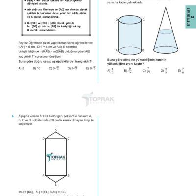 TOPRAK TYT-AYT Geometri Deneme Kitabı (GÜNCEL)
