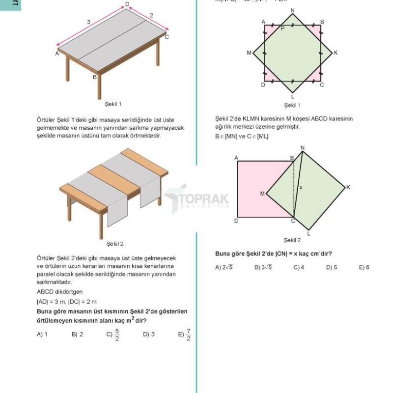 TOPRAK TYT-AYT Geometri Deneme Kitabı (GÜNCEL)
