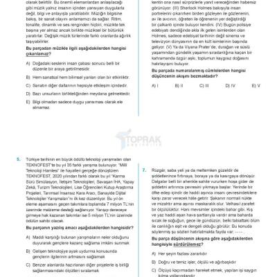TOPRAK Paragraf Deneme Kitabı